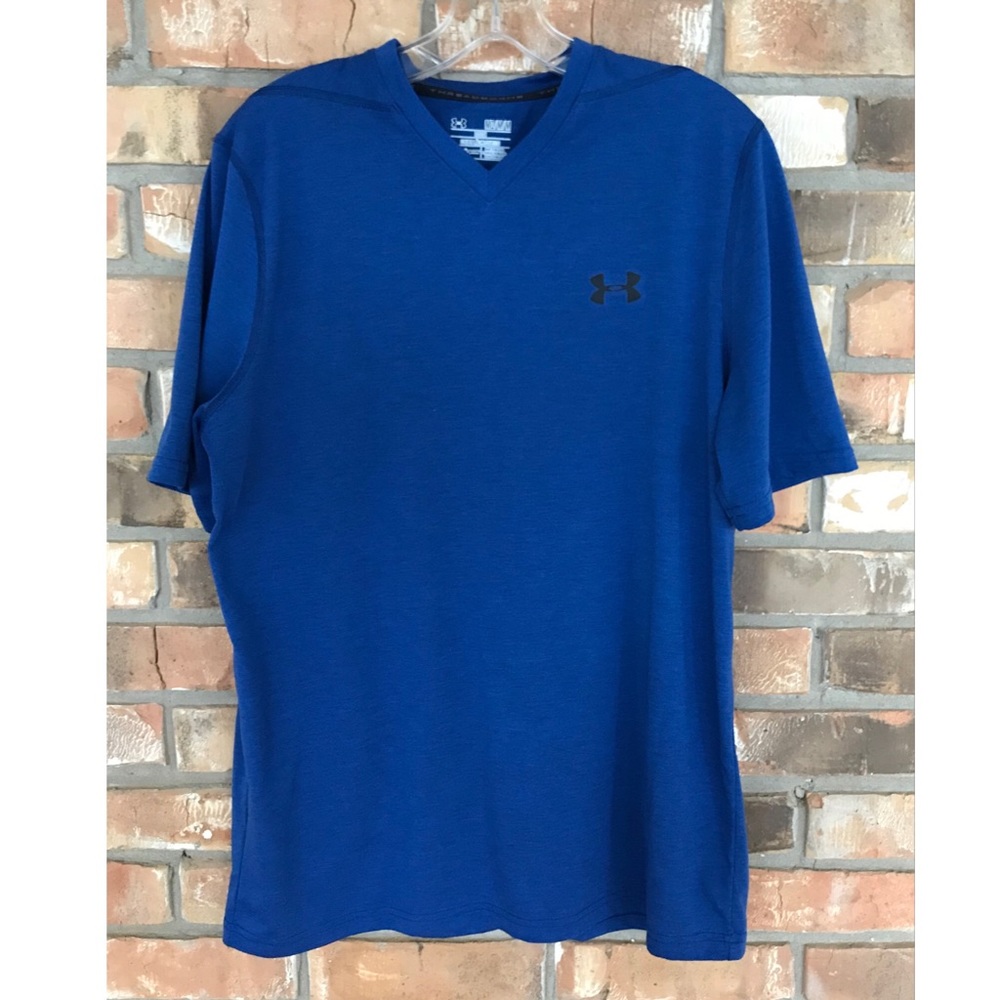 Under Armour Men’s Blue Loose Fit Heat Gear Short Sleeve Tee Size Medium